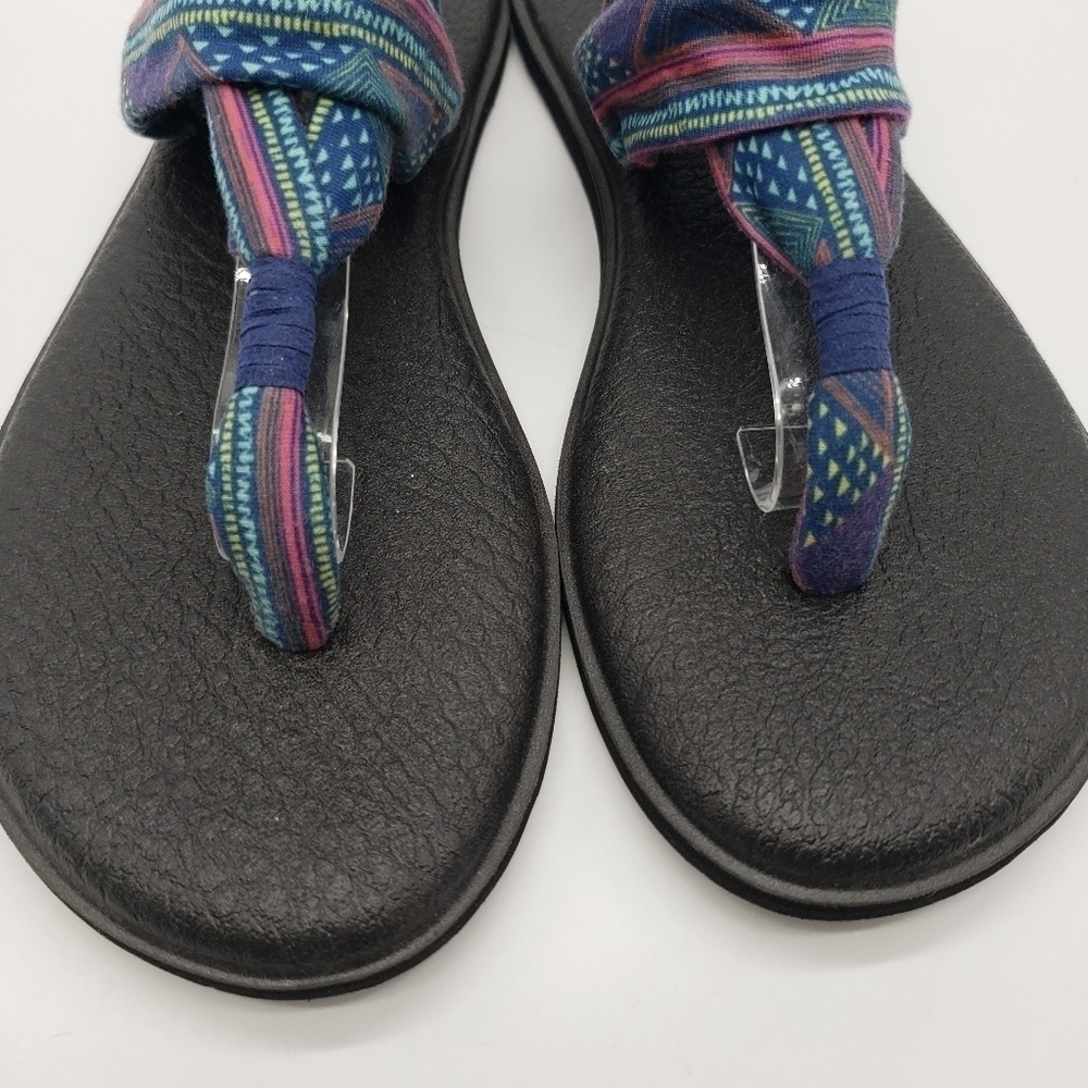 Sanuk Women US 10 multicolor yoga sling 2 sandals tribal print 1020239 stretch - Picture 4 of 9